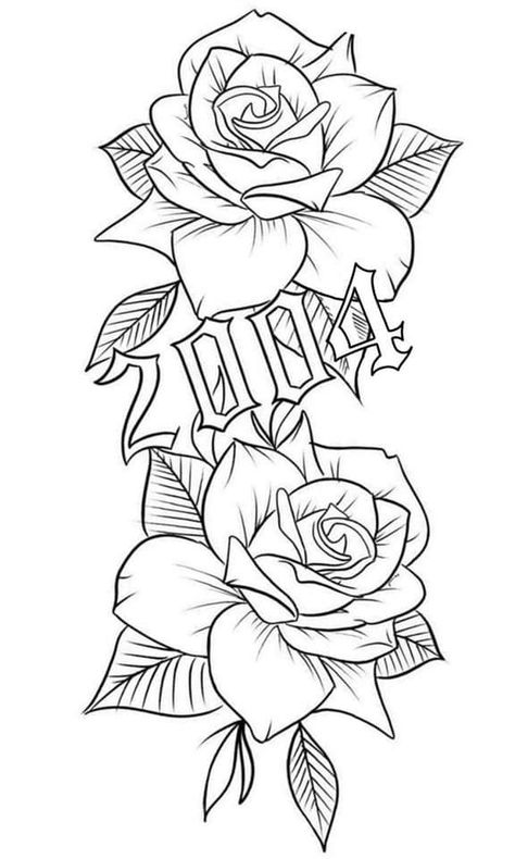 Women’s Tattoo Stencils, Sleeve Tattoos Stencil Design, Two Roses Tattoo Design, Tattoo Stencil For Women, Tattoo Stencils For Women, 2007 Tattoo, Rose Forearm Tattoo, Tattoo Stencil Designs, Half Sleeve Tattoos Sketches