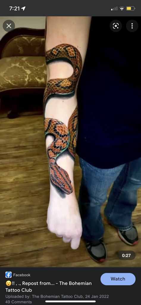 Copperhead Snake Tattoo, Copperhead Snake, Couples Tattoo, Snake Tattoos, Couples Tattoo Designs, Snake Tattoo, Couple Tattoos, New Tattoos, Tattoo Ideas