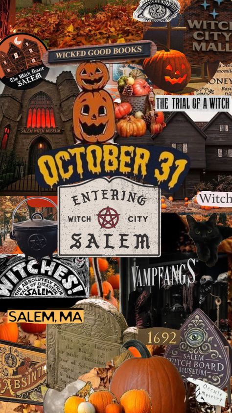 #salem #mass #massachusetts #fall #newengland #halloween #witch #salemmass Salem Massachusetts Aesthetic, Massachusetts Fall, Massachusetts Aesthetic, Salem Witch Museum, Salem Halloween, Salem Mass, Witch Board, Salem Massachusetts, Manifesting Vision Board