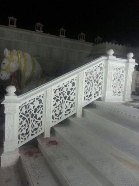 https://www.sanjaystonehub.com/ Marble Handicraft, Stone Railings, Animals With Horns, Home Stairs Design, House Stairs, Marble Stone, Stair Railing, Marble Stones, Islamic Architecture