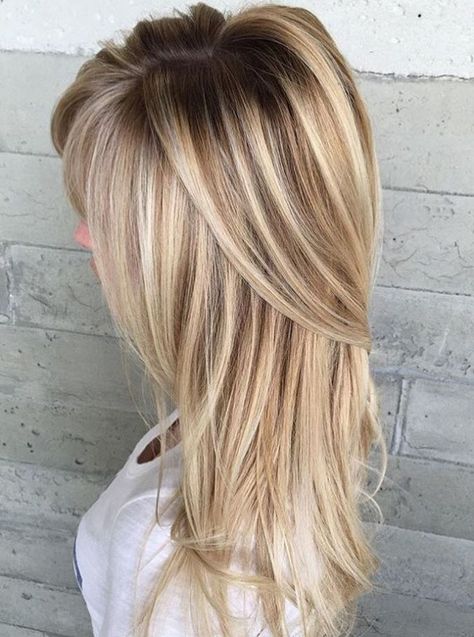 Blonde Hairstyle With Root Fade Streaky Blonde Highlights, Blond Highlights, Caramel Blonde Hair, Natural Brown Hair, Blond Ombre, Blonde Balayage Highlights, Neutral Blonde, Ash Blonde Highlights, White Blonde Hair