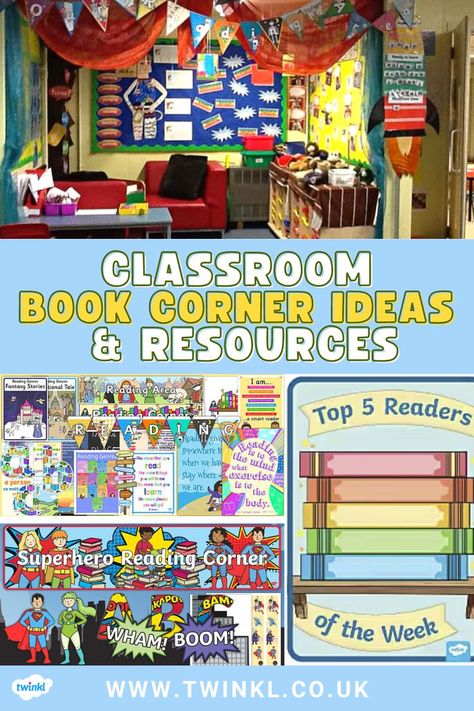 Classroom book corner Ideas & Resources Classroom Reading Corner Ideas, Classroom Book Corner, Book Corner Ideas, Classroom Reading Corner, Reading Corner Ideas, Reading Corner Classroom, Make Reading Fun, Corner Ideas, Book Corner