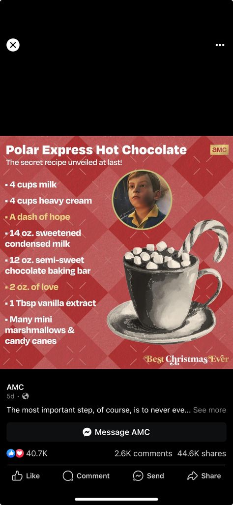 Polar Express Hot Chocolate Recipe, Polar Express Hot Chocolate, Hot Chocolate Recipe, Hot Coco, No Bake Bars, Chocolate Recipe, Sangria Recipes, Polar Express, Hot Chocolate Recipes