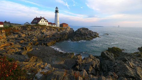 The past--and present--of seven historic lighthouses around the country. East Coast Usa, Portland Head Light, Visit Maine, Portland Maine, Tourist Places, Beautiful Places To Visit, Colorado Springs, The East, New Hampshire