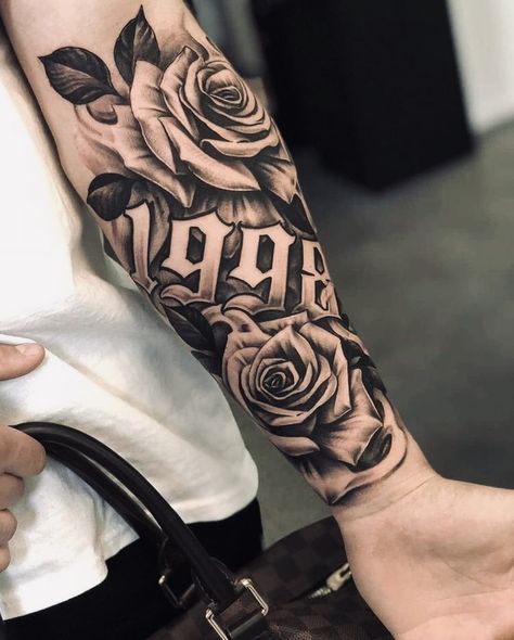 Half Sleeve Tattoos Forearm, Rose Tattoos For Men, Men Tattoos Arm Sleeve, Forarm Tattoos, Forearm Sleeve Tattoos, Cool Forearm Tattoos, Inspiration Tattoos, Hand Tattoos For Guys, Best Sleeve Tattoos