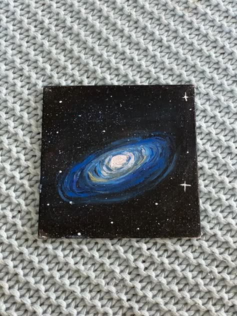 Things To Paint On Canvas Simple, One Word Paintings, 4 Inch Canvas Painting Ideas, Cute Mini Canvas Paintings Aesthetic, Stars Acrylic Painting, Black Canvas Paintings Aesthetic, Mini Black Canvas Paintings, Painting Ideas On Canvas Space, Simple Space Painting