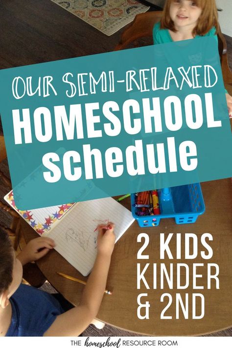 A look inside a daily homeschool schedule for two kids -kindergarten and second grade. A little structure and a little relaxed. A balanced approach to our homeschool routine. Unschooling 2nd Grade, Unschool Schedule, Montessori Second Grade, Sample Homeschool Daily Schedule 2nd Grade, Secular Homeschool Schedule, Easy Homeschool Schedule, Relaxed Homeschool Schedule, Homeschool Schedule 2nd Grade, Homeschooling Second Grade