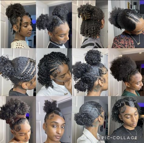 Natural Hair Bun Styles, Hair For Black Women, Protective Hairstyles For Natural Hair, Quick Natural Hair Styles, Cute Curly Hairstyles, Curly Hair Styles Easy, Hairdos For Curly Hair, Natural Curls Hairstyles, Peinados Fáciles Para Cabello Corto