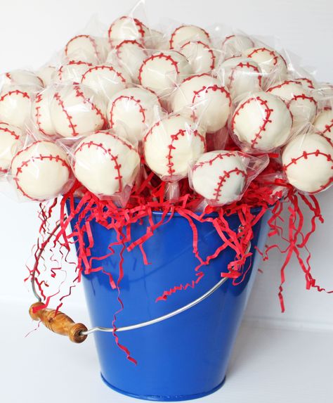 Baseball theme baby shower Baseball Cake Pops, Baseball Theme Birthday, Baseball Baby Shower Theme, Baseball Cake, Baseball Theme Party, Pop Cupcakes, Baseball Birthday Party, Baseball Party, Baseball Theme