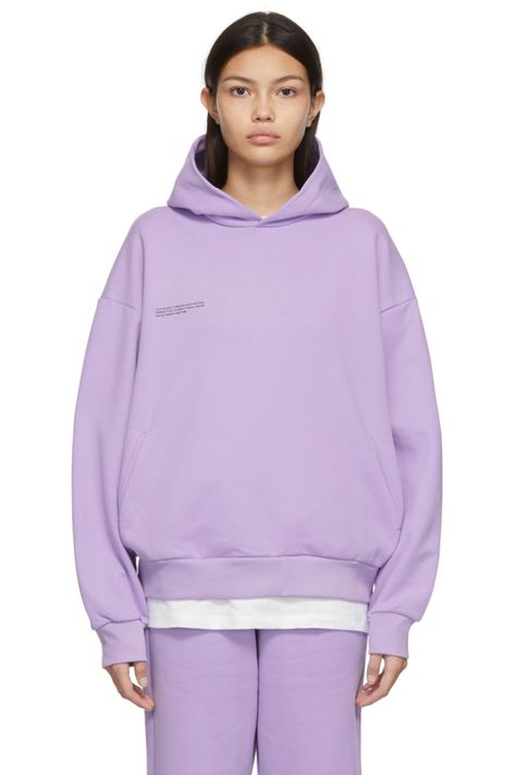 PANGAIA: Purple 365 Hoodie | SSENSE Activewear Print, Charlotte Chesnais, Wardrobe Solutions, Orchid Purple, French Terry Hoodie, Knit Cuff, Long Sleeve Hoodie, Kangaroo Pocket, French Terry