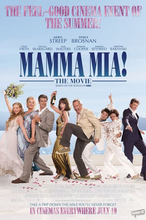 Mamma Mia 2008, Best Chick Flicks, Donna Sheridan, Girls Night Movies, Does Your Mother Know, Posters Decor, Stellan Skarsgård, Dominic Cooper, Chick Flicks