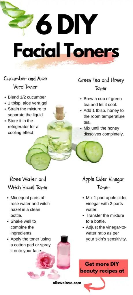 6 DIY Facial Toners for a Refreshing Glow | Oils we love How To Make Your Own Toner, How To Make Skincare At Home, Diy Toner Pads, Natural Homemade Skincare, How To Make Skincare, Facial Toner Recipe, Aloe Vera Toner, Homemade Toner, Diy Facial Cleanser