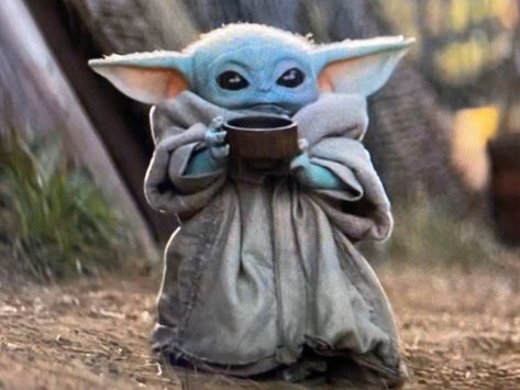 Baby Yoda With His Little Cup Is All of Us | The Mary Sue Sipping Tea Meme, Yoda Gif, Tea Meme, Yoda Images, Yoda Meme, Aigle Royal, Effective Ads, Yoda Wallpaper, Arte Indie