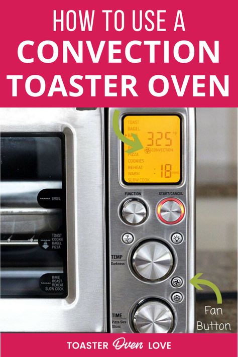 Learn how to adjust recipes if you're cooking with a convection toaster oven or countertop oven. Convection Oven Cooking Recipes, Convection Toaster Oven Recipes, Countertop Oven Recipes, Convection Oven Baking Recipes, Countertop Convection Oven Recipes, Breville Toaster Oven Recipes, Cooking In A Convection Oven, Breville Smart Oven Recipes, Breville Smart Oven Air Recipes