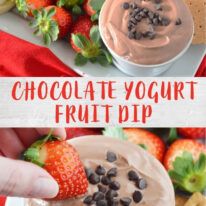 Chocolate Yogurt Fruit Dip (only 4 ingredients!) | Healthy Family Project Chocolate Yogurt Dip, Greek Yogurt Fruit Dip, Healthy Fruit Dip, Yogurt Fruit Dip, Clean Meals, Greek Yogurt Dips, Yogurt Dessert, Chocolate Yogurt, Chocolate Dipped Fruit