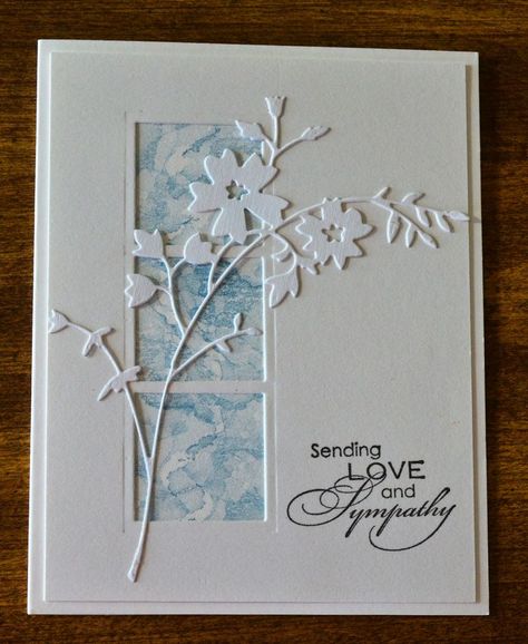 Sympathy Card Sayings, Stampin Up Sympathy Cards, Sympathy Thank You Cards, Sympathy Card Messages, Sympathy Cards Handmade, Card Design Handmade, Condolence Card, Embossed Cards, Sympathy Card