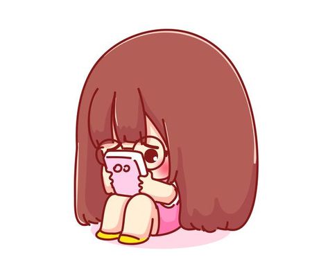 Staring At Phone, Finger Cartoon, Phone Drawing, Holding Phone, Using Phone, Anime Mermaid, Logo Cartoon, Tree Drawings Pencil, Girl Drawings