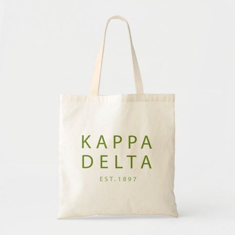 Kappa Delta Modern Type Tote Bag Delta Design, Big Lil, Kappa Delta, Popular Bags, Hair Stylist Business, Custom Tote Bags, Big Little, Fun Prints, Bago