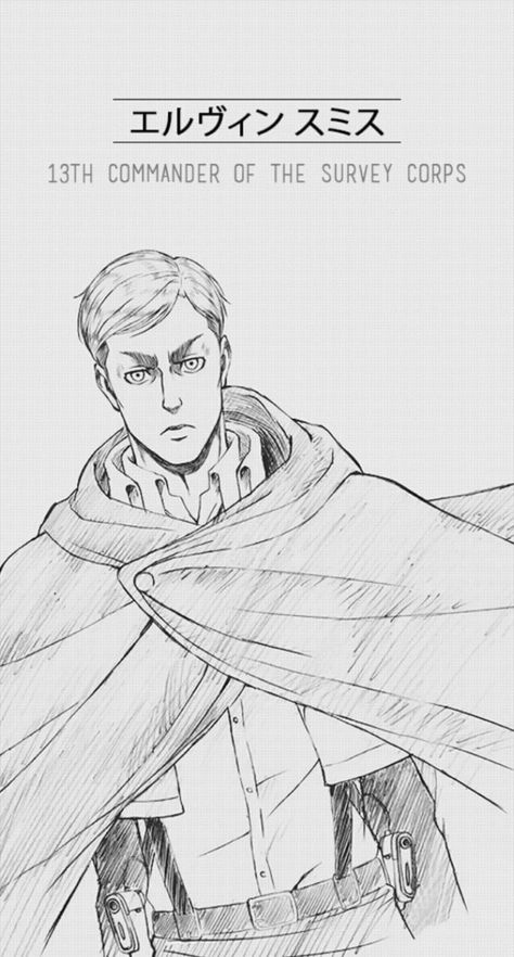 Erwin Smith Drawing Sketch, Erwin Smith Sketch, Erwin Smith Manga, Erwin Aot, Erwin Attack On Titan, Erwin Smith, Aot Characters, Drawing Expressions, Attack On Titan Art