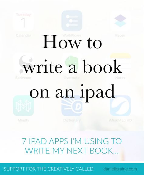 How to write a book on an iPad.   if you have an iPad or tablet, I believe you have the perfect writing partner.  It’s much more ‘typing-friendly’ than a phone, especially if you invest in a keyboard case, yet it’s still portable enough to keep it to hand or carry it with you on your travels.    Having a user-friendly and portable writing device means you’re more likely to catch those inspired ideas that appear during day-to-day activities, and more likely to collect them in your... > > > Apps For Writers, Non Fiction Writing, Creative Nonfiction, Creative Coaching, Writing Offices, Memoir Writing, Nonfiction Writing, Write A Book, Beginning Writing