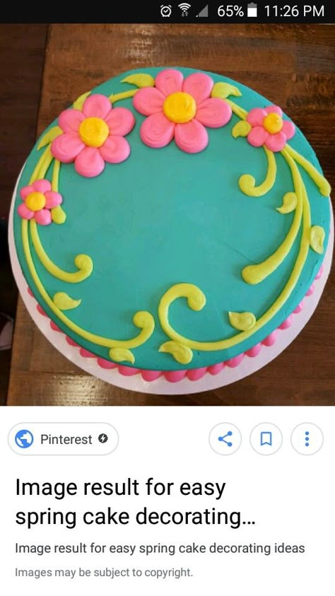 Simple Summer Cake Designs, Frosting Designs, Sheet Cakes Decorated, Dq Cake, Simple Birthday Cake Designs, Dairy Queen Cake, White Flower Cake Shoppe, Dq Cakes, Big Cookies