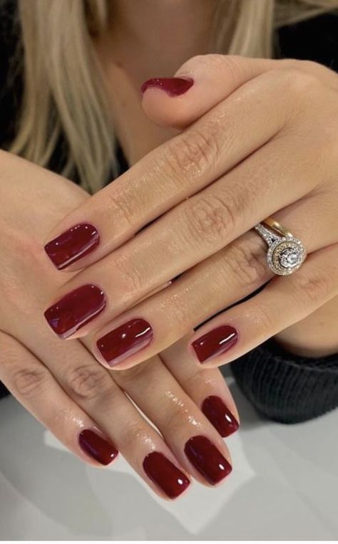 Dark Red Nails, Wine Nails, Cherry Nails, Gel Nail Kit, Burgundy Nails, Christmas Nails Acrylic, Strong Nails, Square Acrylic Nails, Girls Nails