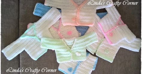 This is really the only crochet preemie top pattern you will ever need, these little tops are basic quick and very easy to croch... Crochet Top Kids, Angel Baby Crochet, Preemie Crochet, Preemie Hats, Knitting For Charity, Baby Crochet Patterns Free, Crochet Baby Cardigan, Preemie Babies, Top Kids