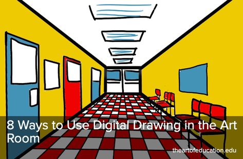 The Art of Education University - 8 Ways to Use Digital Drawing in the Art Room Digital Art Middle School, Digital Art Elementary, Digital Art Lessons For Elementary, Digital Art Lessons For Middle School, Google Drawing Art Projects, Middle School Digital Art Projects, Digital Art Lessons, Comp Sci, Technology Classroom