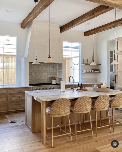 Drake House, Beam In Kitchen, April Tomlin, Awesome Kitchens, Lakehouse Kitchen, Modern White Kitchen, Pond House, White Oak Kitchen, Dream Kitchens