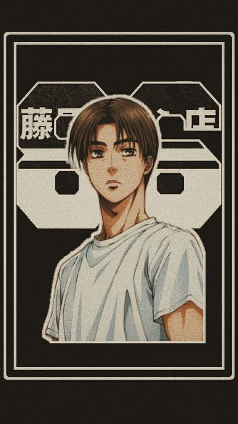 Initial D Tattoo Anime, Takumi Fujiwara Wallpaper, Initial D Poster, Initial D Takumi, Initial D Anime, Wangan Midnight, Takumi Fujiwara, Mf Ghost, Alita Battle Angel Manga