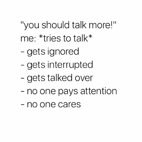 "you should talk more!" shy/introverted people problems<<oh my goodness this is probably the most realatable post i've ever seen -_- Shy Quotes, Shy People Problems, Shy Introvert, Shy Kids, Quiet People, Shy People, Introvert Problems, Introvert Quotes, Introvert Humor