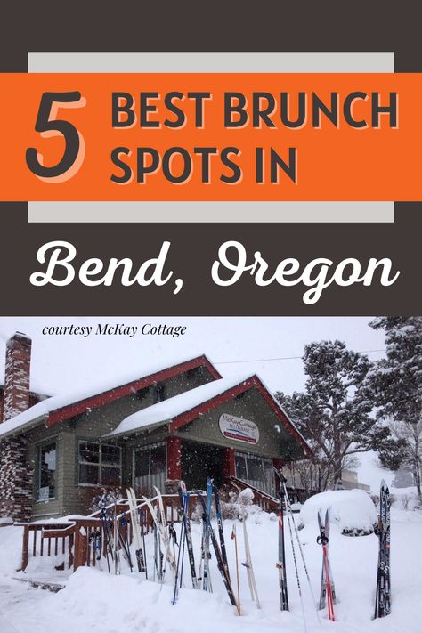 Brunch in Bend, Oregon is a must when you're heading off for a day full of adventure! McKay Cottage Restaurant has long been deemed one Bend's best breakfast and brunch spots. Enjoy a hot grown-up beverage on their patio while you wait, get cozy in front of their many fire pits, and fuel up for the day in Central Oregon-style! | #bendoregon #travel #oregon Cottage Restaurant, Chicken And Pastry, Flatbread Sandwiches, Oregon Style, Wagyu Burger, Travel Oregon, Food Carts, Clay Oven, Slider Buns