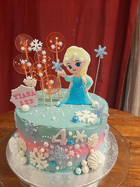 Cakes For 4 Year Girl, Cake For 4 Year Girl, Birthday Cakes For 4 Year Girl, Birthday Cake For 4 Year Girl, Birthday Cake For 5 Year Girl, Birthday Cake For 4 Year, Cake With Elsa, Birthday Cake Wine, Baby Cake Design