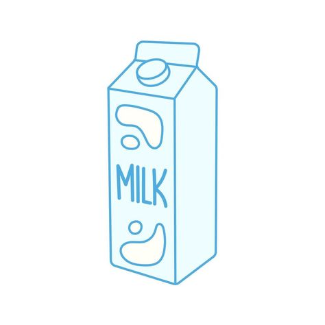 Milk Carton Doodle, Milk Carton Cartoon, Milk Doodle, Anime Milk, Cute Milk Carton Drawing, Milk Carton Drawing, Milk Drawing, Milk Art, Bottle Drawing