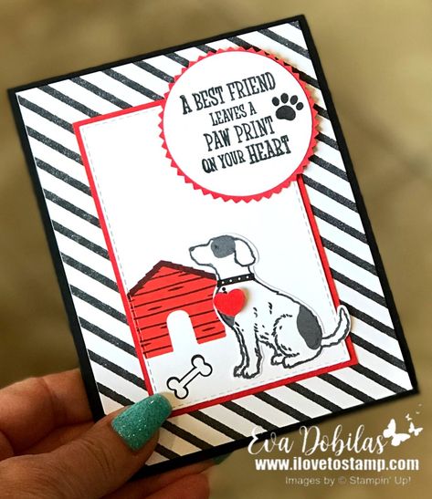 Stampin Up Happy Tails, Stampin Up Storage, Pet Sympathy Cards, Dog Sympathy, Paper Crafts Card, Happy Tails, Pet Sympathy, Dog Projects, Happy Trails