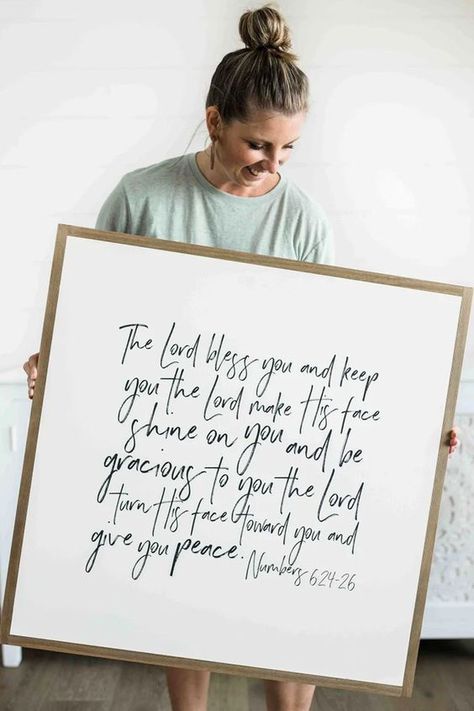 Looking for Christian Wall Art? Check out our The Lord Bless You Wall Art piece! Get 15% off with code PINTEREST15. Joyfully Said, Inspired Decor. Walls Color, Scripture Wall Decor, Grandmother House, Prayer Wall, Christian Decor, Scripture Wall Art, Prayer Room, Bible Verse Wall, Bible Verse Wall Art