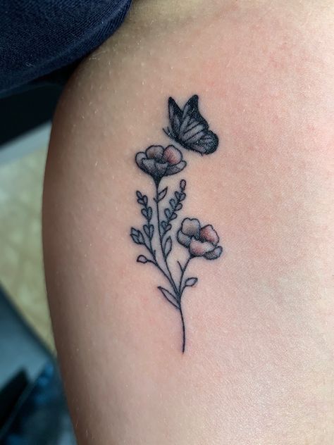 🦋🦋🦋🦋🌿🌸 Beautiful Flower Tattoos For Women, Ankle Tattoo Cover Up, Flower Tattoos For Women, Wrist Tattoos Girls, Rose And Butterfly Tattoo, Butterfly With Flowers Tattoo, Watercolor Rose Tattoos, Lavender Tattoo, Blue Rose Tattoos