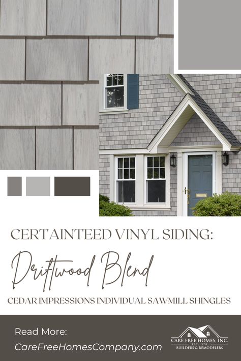 Shake Siding and Shingle Siding Contractor in Cape Cod, MA and Rhode Island Shingles Siding Exterior, Shake Style Siding, Gray Vinyl Cedar Shake Siding, Shingle Exterior Siding, Vinyl Cedar Shake Siding Accent, Cedar Shake Vinyl Siding Exterior Design, New England Cedar Shake Homes, Cape Cod Shingle House Exterior, Gray Cedar Shake House