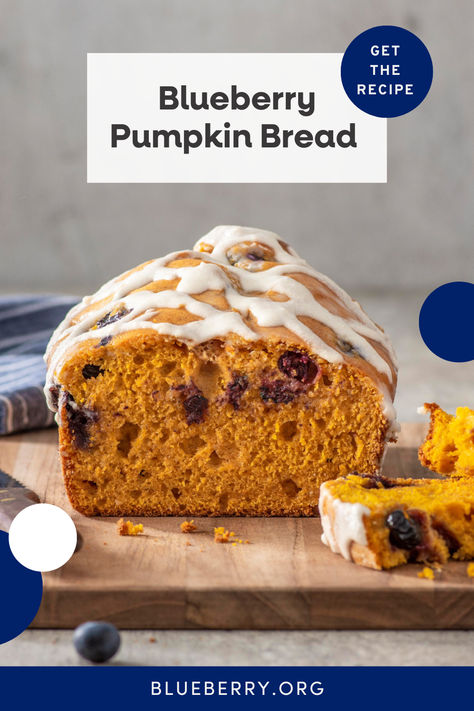 Blueberry Pumpkin Bread? That’s right! We’re twisting up tradition and giving pumpkin bread an extra oomph of flavor with fresh or frozen blueberries! Blueberries fold perfectly into sweet, spiced pumpkin bread, giving it a moist and delicious taste, as well as a boost of nutrition. This Blueberry Pumpkin Bread makes for an ideal autumn indulgence, but it’s also a treat you’ll love to eat year-round. Blueberry Pumpkin, Dessert Pumpkin, Pumpkin Loaf, Blueberry Bread, Pumpkin Recipes Dessert, Pumpkin Bread Recipe, Spiced Pumpkin, Blueberry Recipes, Bread Machine Recipes