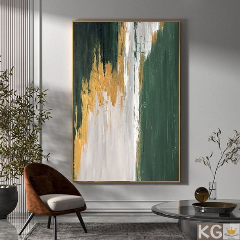 Excited to share the latest addition to my #etsy shop: Large Green Abstract Painting - Green 3D Textured Painting Green Minimalist Painting Gold Leaf Painting Green Wall Art Green Wall Decor https://etsy.me/30iNqEX #office #fabric #abstract #fashion #contemporary #gray