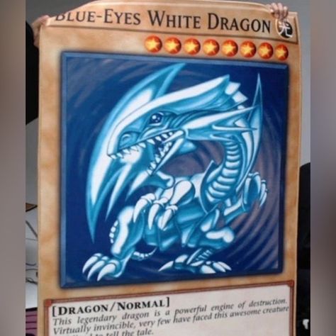 Blue Eyes White Dragon Yu-gi-Oh X Hypland Rug Yugioh Tattoo, Blue Eyes White Dragon, Yugioh Decks, Yugioh Dragons, Pokemon Original, Light Blue Eyes, Legendary Dragons, Yugioh Monsters, 8bit Art