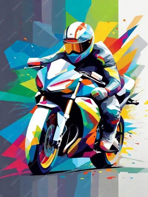 Premium Vector | Racing motocycle by feko Yamaha 1000, Acrylics Paintings, Art Moto, Motorbike Art, Wpap Art, Illustration Art Kids, Friend Painting, Peacock Wall Art, Animal Portraits Art