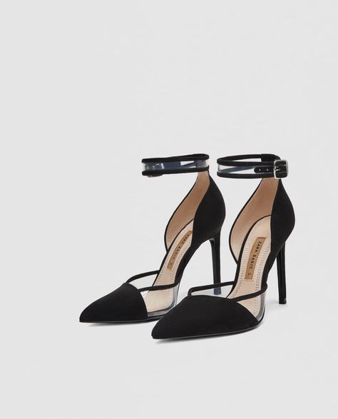 Zara court shoe Drawing High Heels, Cinderella Shoes, Shoes Drawing, Ankle Strap Shoes, Girly Shoes, Fabulous Shoes, Ankle Strap Heels, Court Shoes, Shoe Lover