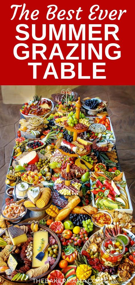 How To Make A Grazing Table On A Budget, Grazing Table For 250 People, Summer Party Food Platters, Taco Grazing Table Ideas, Picnic Grazing Table, Outdoor Grazing Table Ideas, Summer Grazing Board Ideas, Grazing Table For 80 People, Grazing Table For 25 People