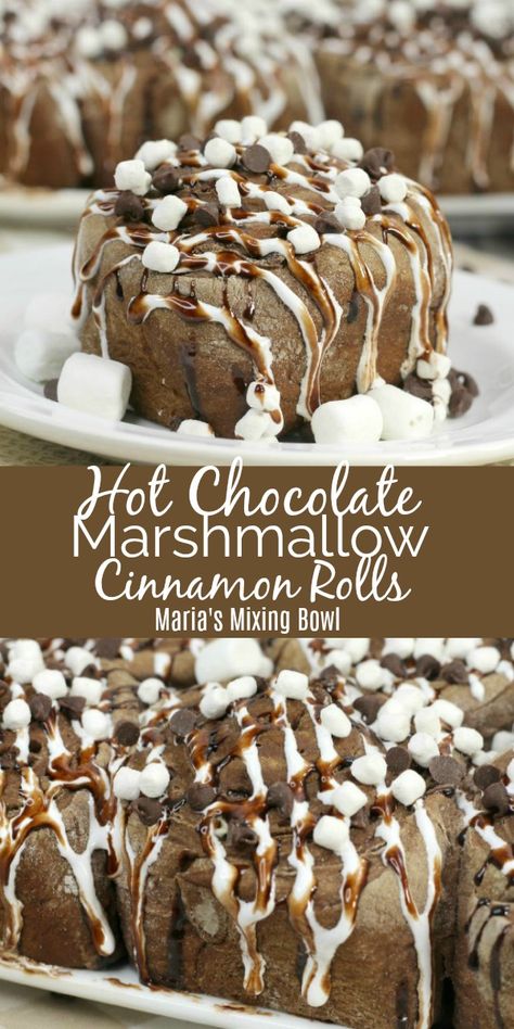 Dessert For Breakfast Recipes, Hot Cocoa Rolls, Hot Chocolate Rolls, Churro Cinnamon Rolls, Peppermint Cinnamon Rolls, Hot Chocolate Scones, Hot Chocolate Cinnamon Rolls, Dessert Rolls, Chocolate Cinnamon Rolls