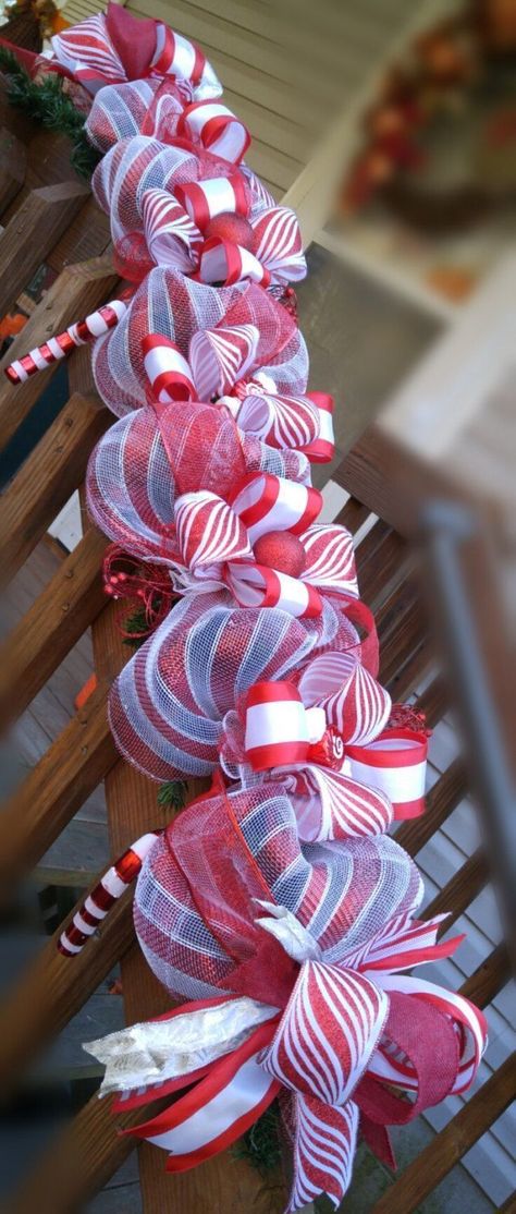 50 Best Candy Cane Christmas Decorations which are the "Sweetest things you've Ever Seen" - Hike n Dip Candy Cane Christmas Decorations, Ideas Decoracion Navidad, Christmas Candy Cane Decorations, Christmas Decorations Ideas, Candy Cane Decorations, Diy Christmas Garland, Christmas Decorations Garland, Candy Cane Ornament, Candy Land Christmas Decorations Diy