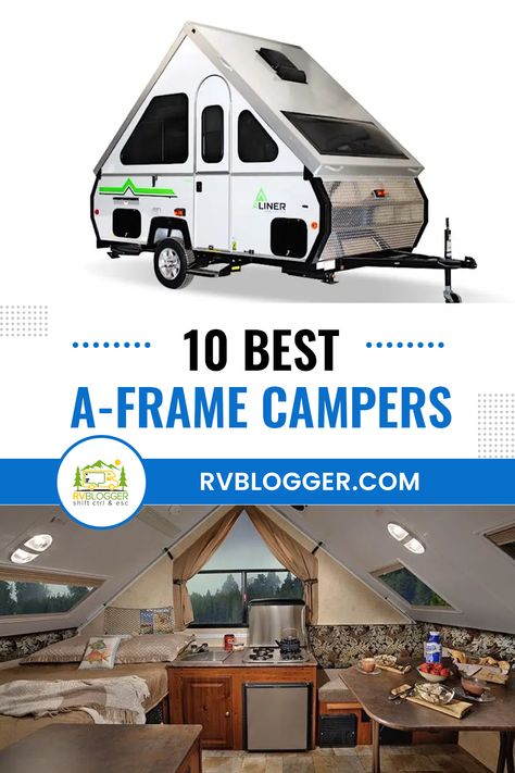 Looking for a great A-Frame camper? We've got a list of the 10 best A-Frame Campers just for you in this article! Whether you are a young family looking for an adventure or a retiree looking to travel, RVing in one of the best A-Frame Campers can be exciting and fulfilling. Click to browse. A Frame Campers, A Liner Camper, Aframe Camper, Aliner Campers, Cheap Rv Living, A Frame Camper, A Frame Trailer, Motorhome Living, People Traveling