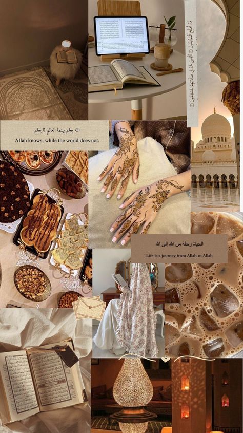 #Asethetic #Ramadan #Eid #Moodboard #Visionboard #Islam #Islamic Quotes #Inspiration #Motivational #Brown Islamic Moodboard Aesthetic, Islam Vision Board, Eid Aesthetic, Aesthetic Ramadan, Geometric Wallpaper Hd, Ramadan Aesthetic, Islam Pics, Islamic Aesthetics, Arab Core