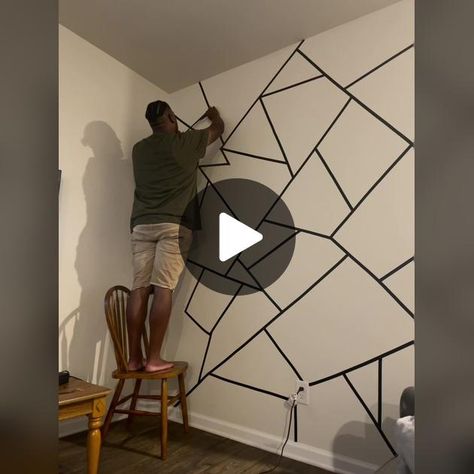 TikTok · Robert C. Green Black Bedroom Decor, Dollar Tree Hacks, Black Bedroom, Black Tape, Electrical Tape, Dollar Tree, Bedroom Decor, Electricity, Wall Decor