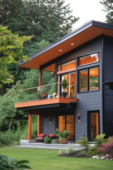 Explore the top 9 modern trends in home exterior design that will dominate in 2024. From sleek materials to eco-friendly elements, these ideas will inspire you to give your home a contemporary makeover. #ModernHomeDesign #ExteriorTrends2024 #HomeRenovation Eco House Exterior, Home Exterior Design Ideas, Contemporary Exterior Design, Mini House Plans, Modern Home Exterior, Dream House Modern, Small House Exteriors, Home Exterior Design, Bedroom Inspirations Minimalist